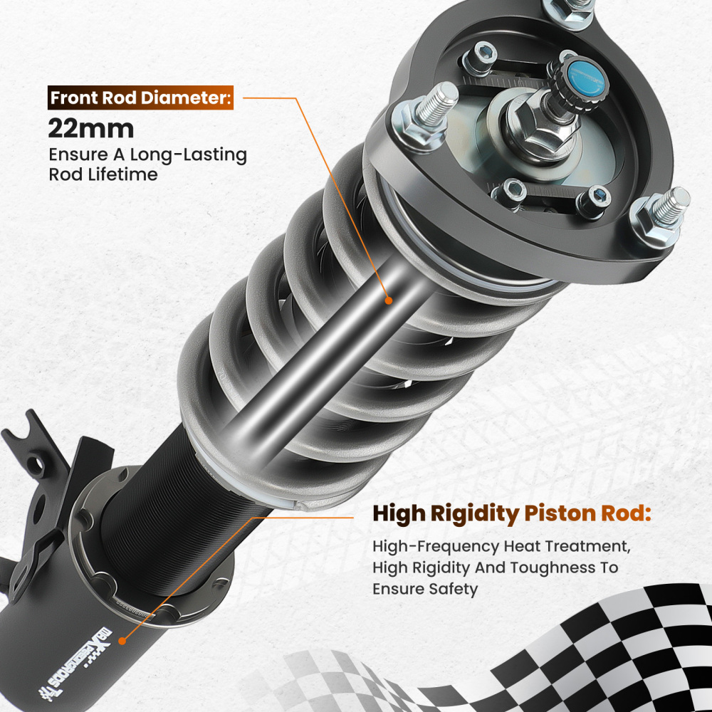 24 Way Adjustable Damper Force Coilover compatible for Honda Civic Si FD1/FD2/FD3 2006-2011 Lowering Kit