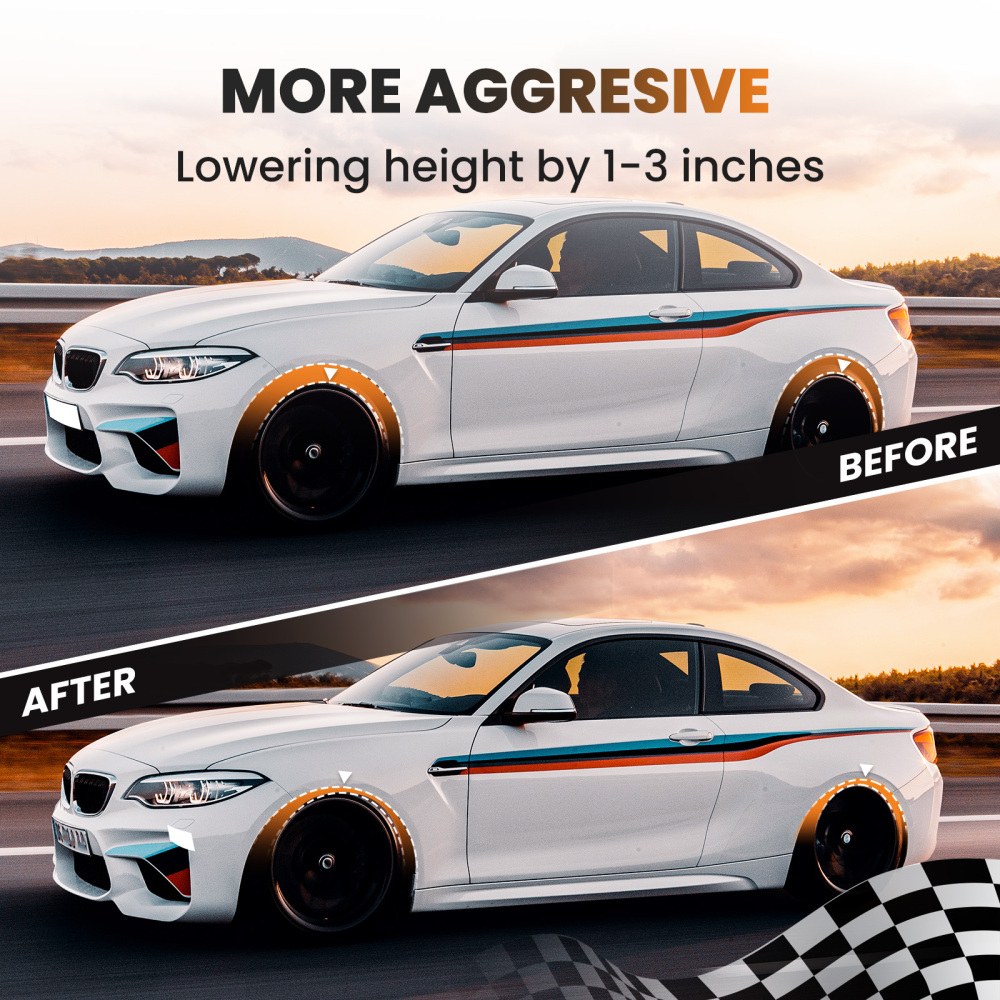 Sospensione Corsa Coilovers T7 Regolabile Ammortizzatori compatibile per Honda CRX 1989-1991 Lowering Kit