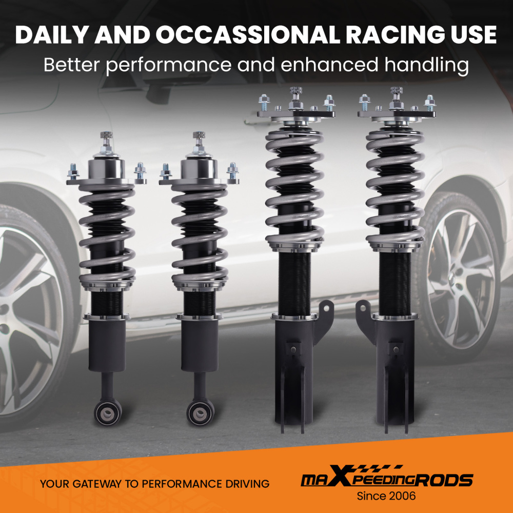 MaXpeedingrods COT7 Coilovers Shock Strut Suspension compatible for Mitsubishi Lancer 08-16 lowering kit