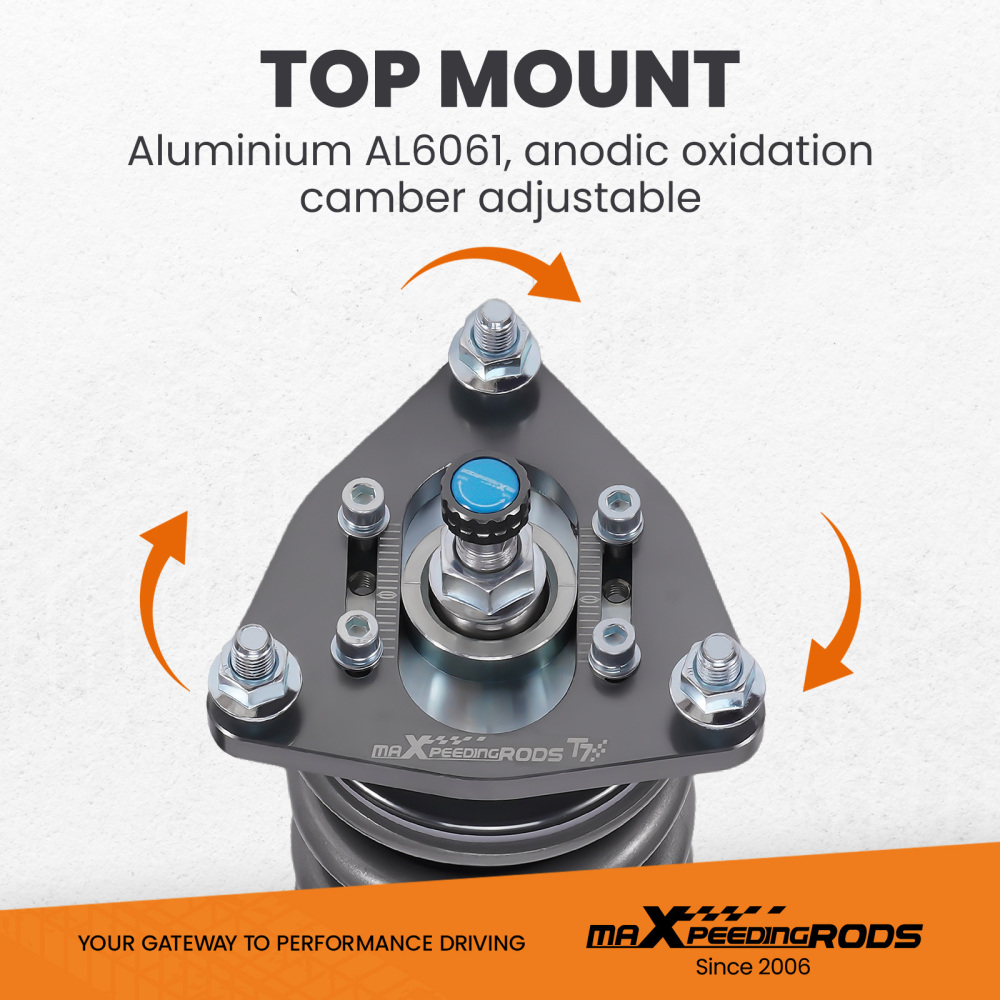 MaXpeedingrods COT7 Coilovers Shock Strut Suspension compatible for Mitsubishi Lancer 08-16 lowering kit