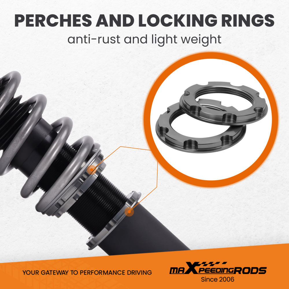 MaXpeedingrods COT7 Coilovers Shock Strut Suspension compatible for Mitsubishi Lancer 08-16 lowering kit