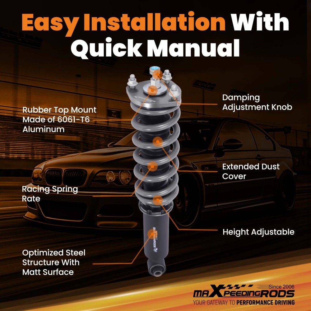 MaXpeedingrods T7 Coilovers Suspension Kit compatible for Lexus GS300 GS400 GS430 98-05 RWD