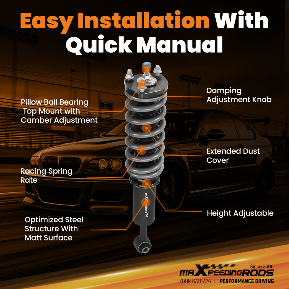 MaXpeedingrods T7 Adjustable Coilover Lower Kit compatible for Lexus IS300 SXE10 2001-2005 Lowering Kit