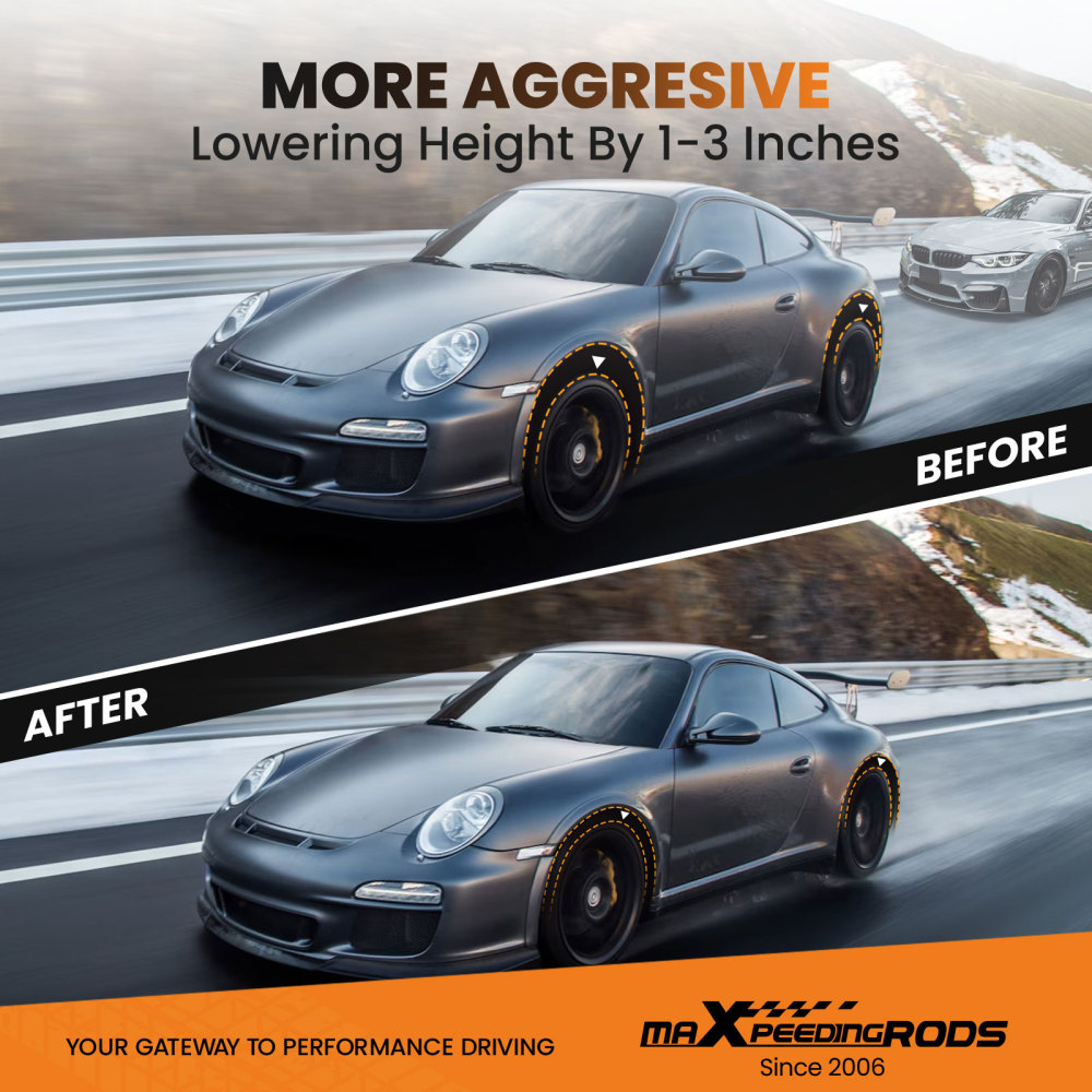 24 Ways Damper Adjustable Coilovers Kit compatible for Mazda RX-8 2004-2011 Struts lowering kit