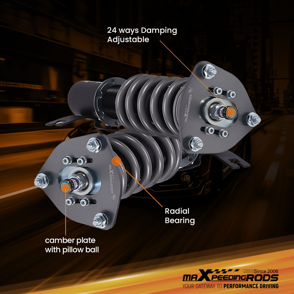 Compatible for Nissan 89-94 240SX S13 MaXpeedingrods T7 Coilovers Suspension Lowering Kit