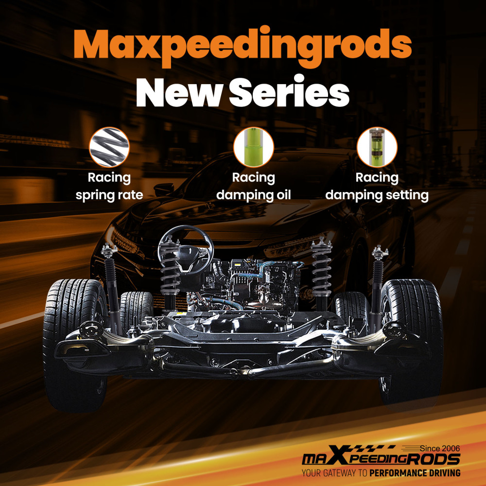 Compatible for Nissan 89-94 240SX S13 MaXpeedingrods T7 Coilovers Suspension Lowering Kit