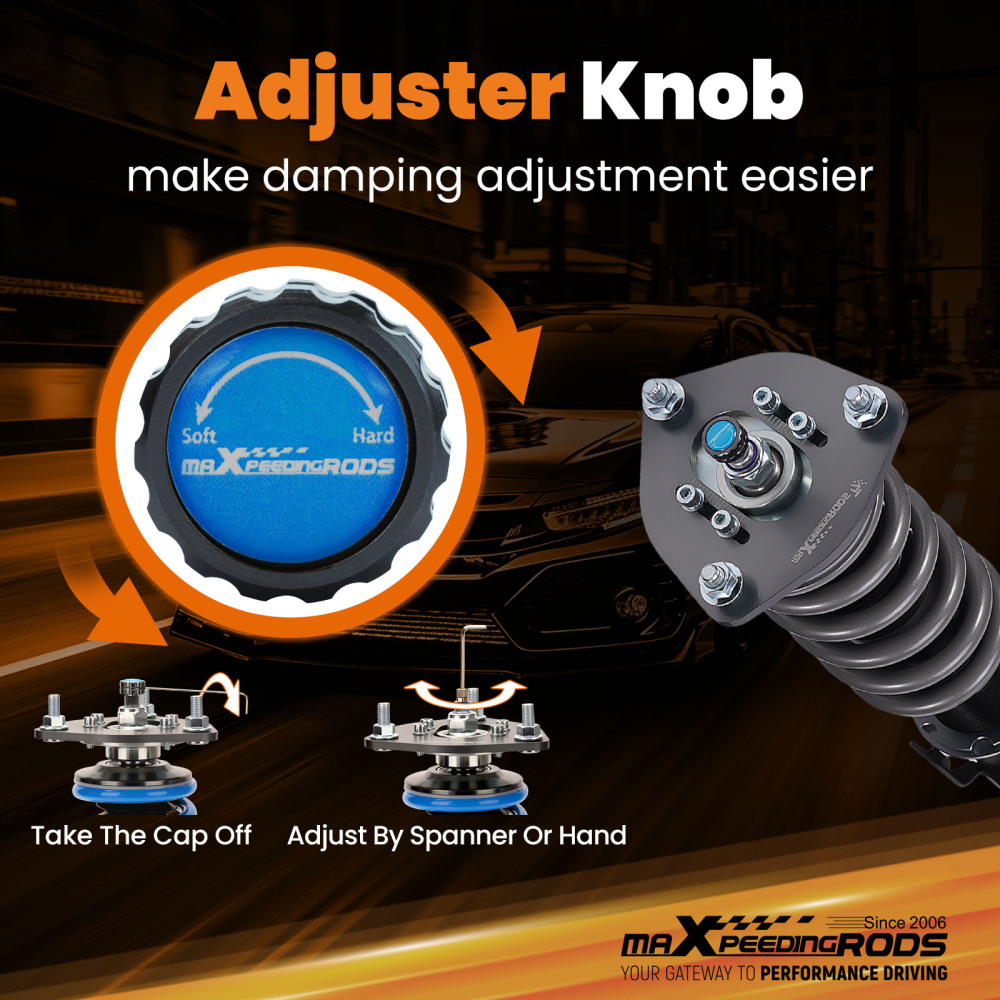 Compatible for Nissan 89-94 240SX S13 MaXpeedingrods T7 Coilovers Suspension Lowering Kit