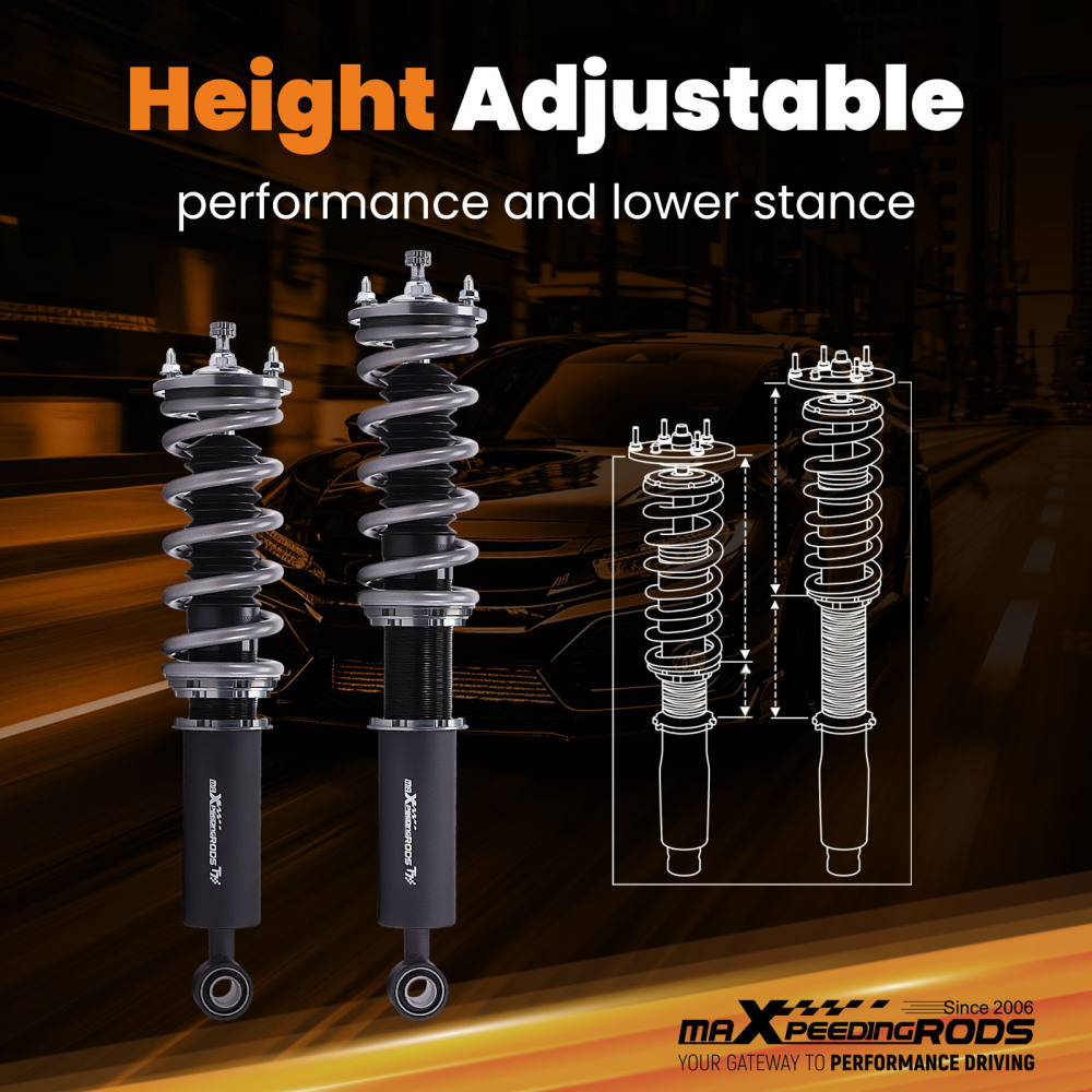 Compatible for Nissan 89-94 240SX S13 MaXpeedingrods T7 Coilovers Suspension Lowering Kit
