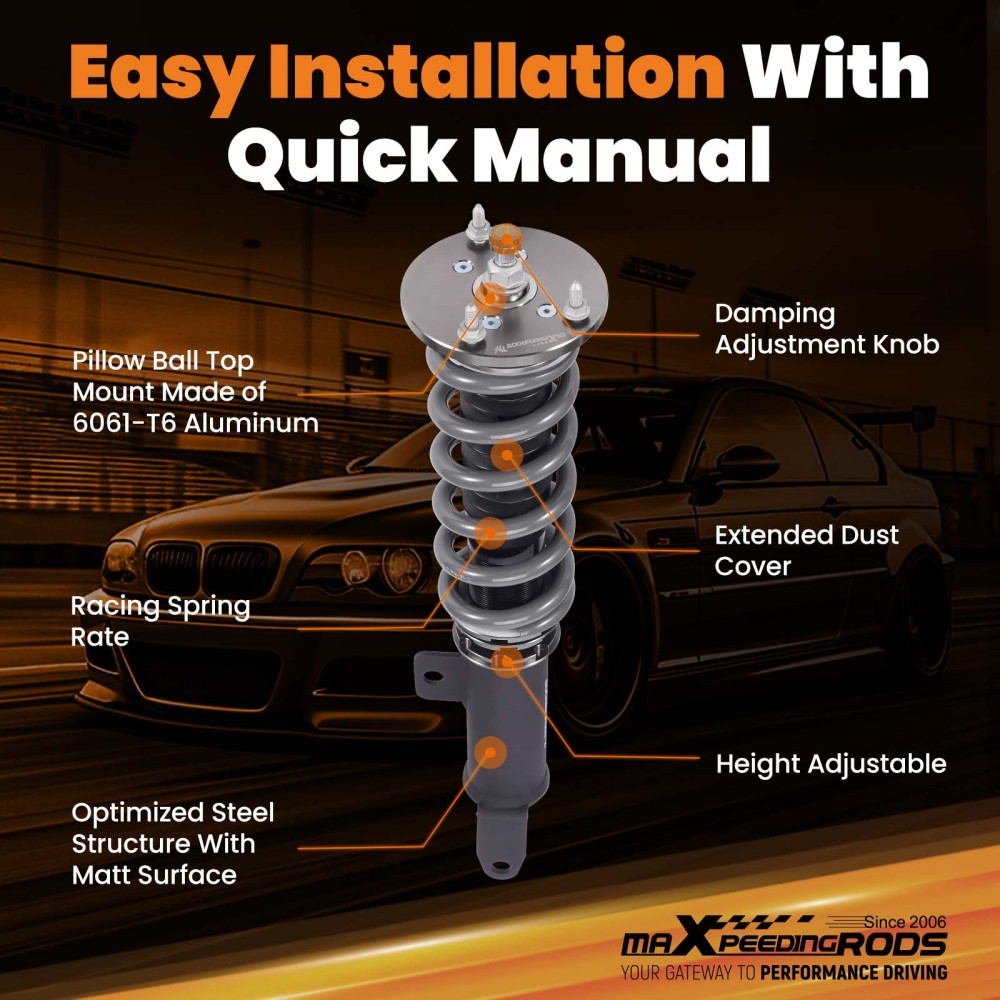 MaXpeedingrods T7 Coilovers Lowering Kit compatible for Dodge Charger Challenger 11-22 RWD