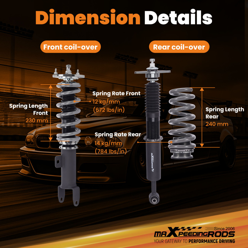 MaXpeedingrods T7 Coilovers Lowering Kit compatible for Dodge Charger Challenger 11-22 RWD