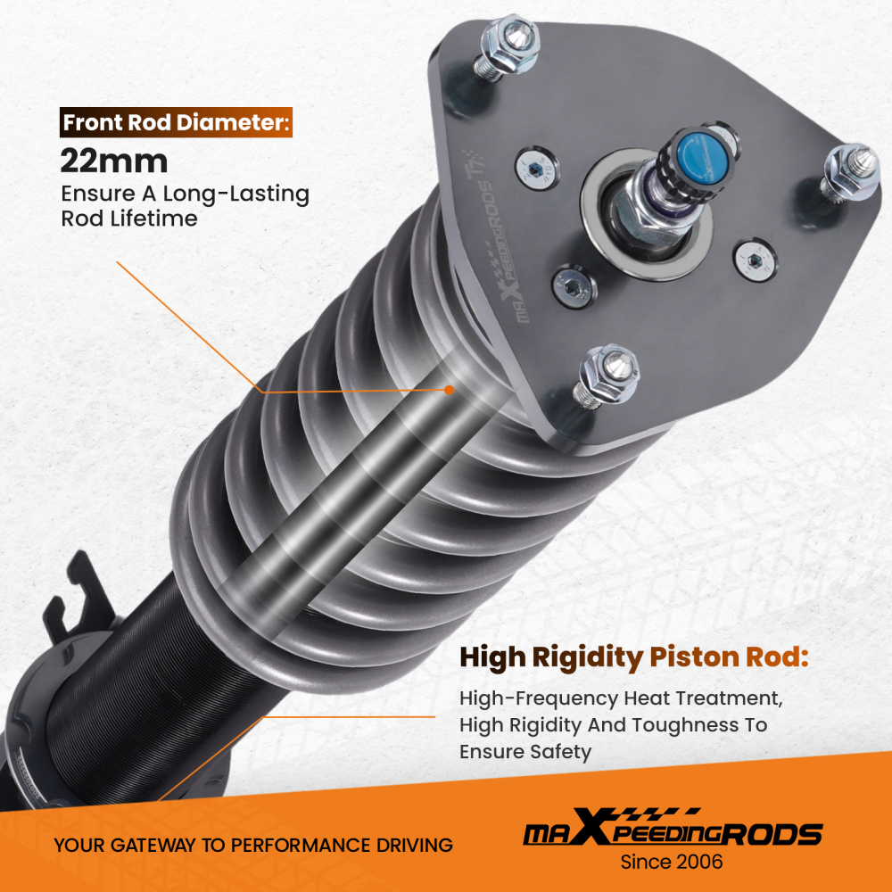 MaXpeedingrods New COT7 Coilovers Struts Shocks Kits For Impreza WRX GDA 02-07 lowering kit