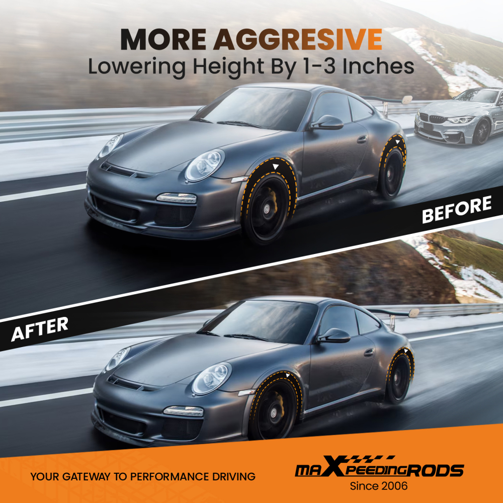 MaXpeedingrods New COT7 Coilovers Struts Shocks Kits For Impreza WRX GDA 02-07 lowering kit