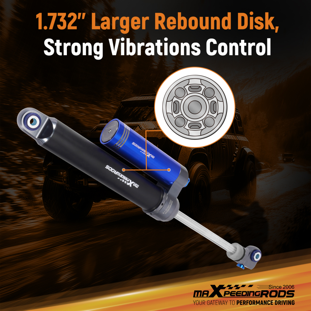 4-6 Lift Rear Shock w/ Reservoir compatible for GMC SIERRA Chevy SILVERADO 1500HD 2500HD