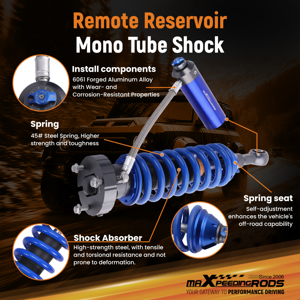 Adjustable Front Coilover Shock Absorbers compatible for Isuzu DMAX compatible for Holden Colorado 12-21