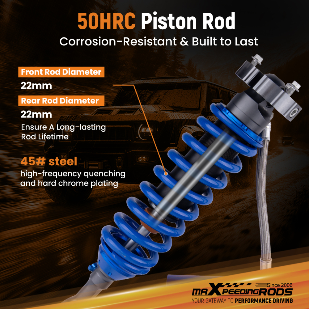 Adjustable Front Coilover Shock Absorbers compatible for Isuzu DMAX compatible for Holden Colorado 12-21