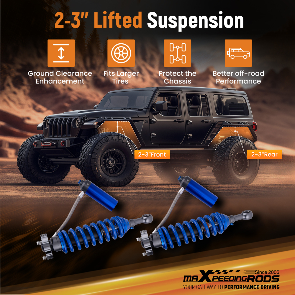 Adjustable Front Coilover Shock Absorbers compatible for Isuzu DMAX compatible for Holden Colorado 12-21