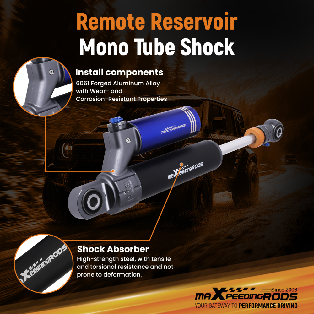 Rear Adjustable Coilover Shock Absorbers compatible for Isuzu DMAX compatible for Holden Colorado 12-21