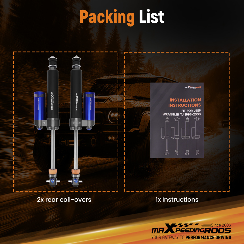 Rear Adjustable Coilover Shock Absorbers compatible for Isuzu DMAX compatible for Holden Colorado 12-21