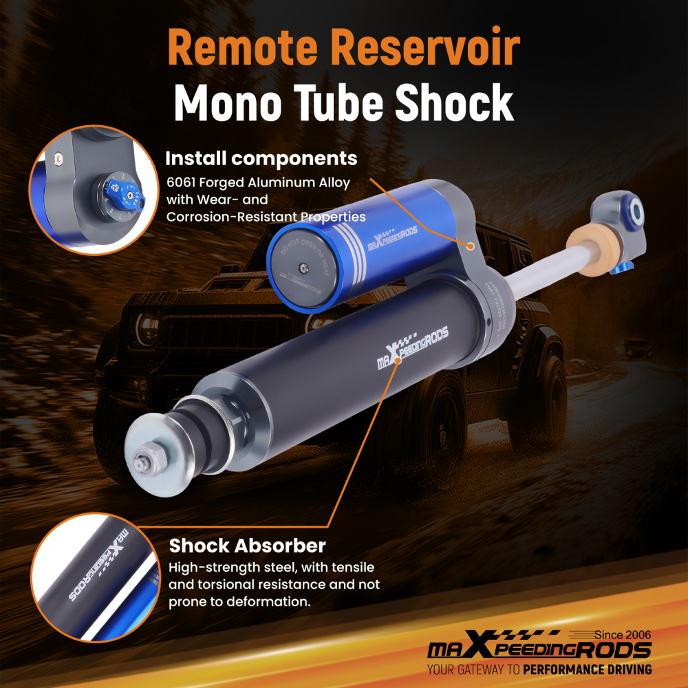 MaXpeedingrods Reservoir 2-3.5 Lift Front Shocks For F-250 F-350 SD 4WD 17-25