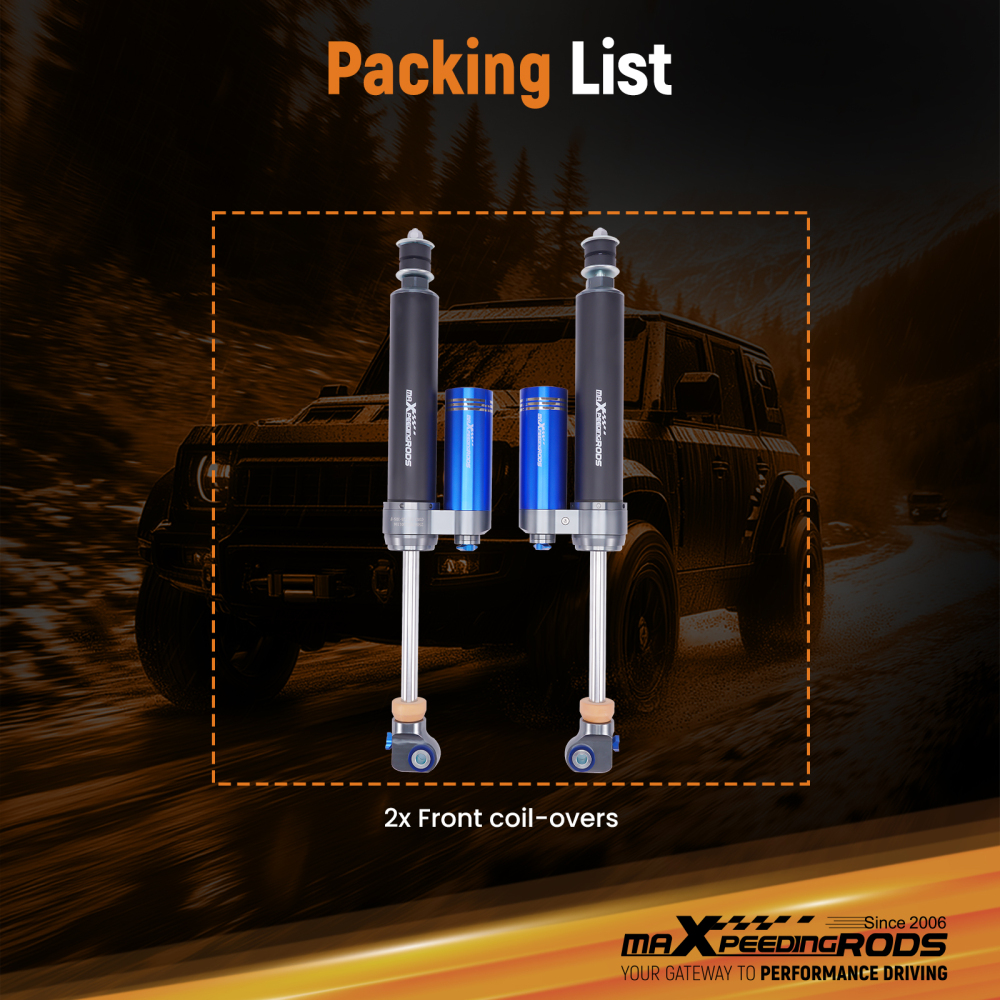 MaXpeedingrods Reservoir 2-3.5 Lift Front Shocks For F-250 F-350 SD 4WD 17-25