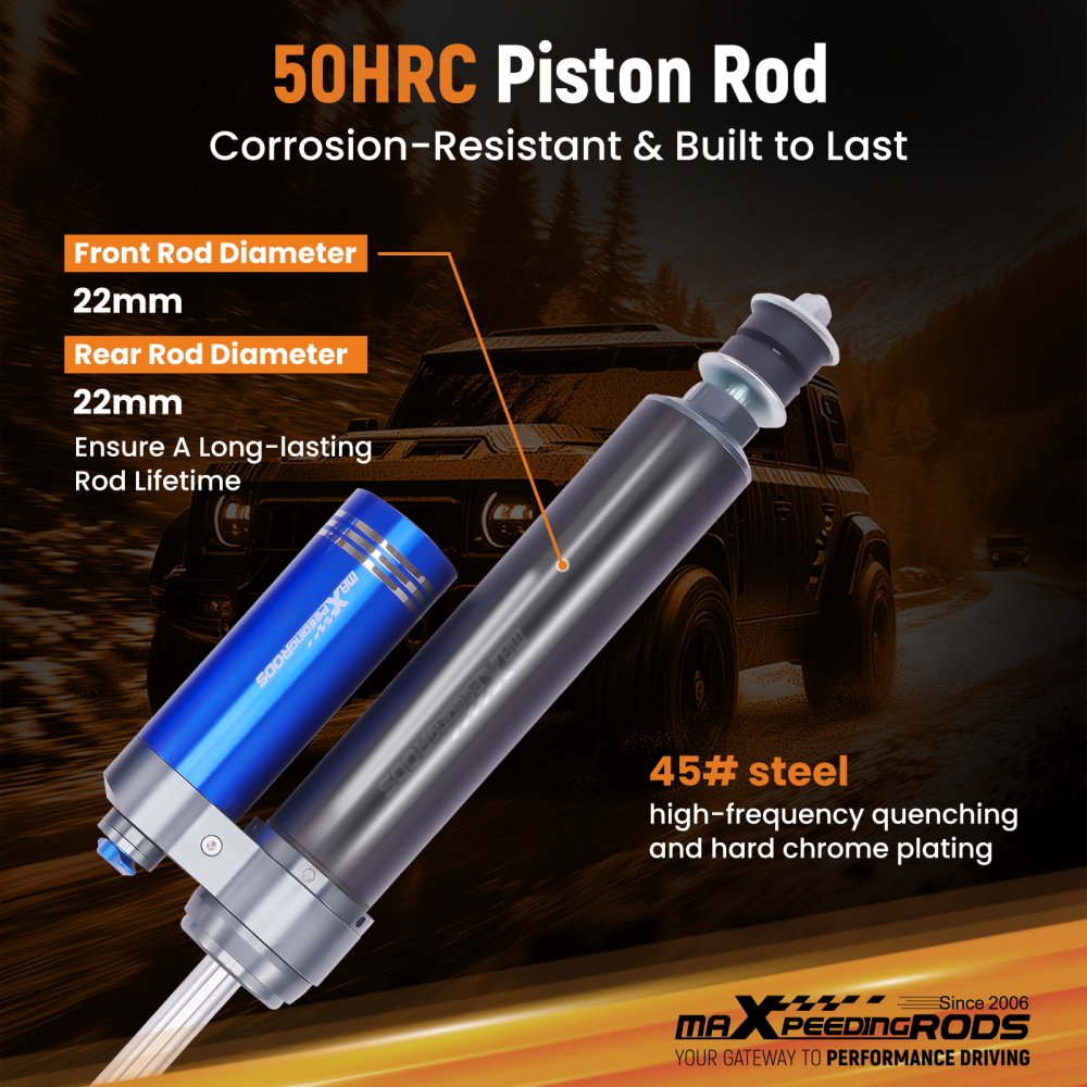 MaXpeedingrods Reservoir 2-3.5 Lift Front Shocks For F-250 F-350 SD 4WD 17-25