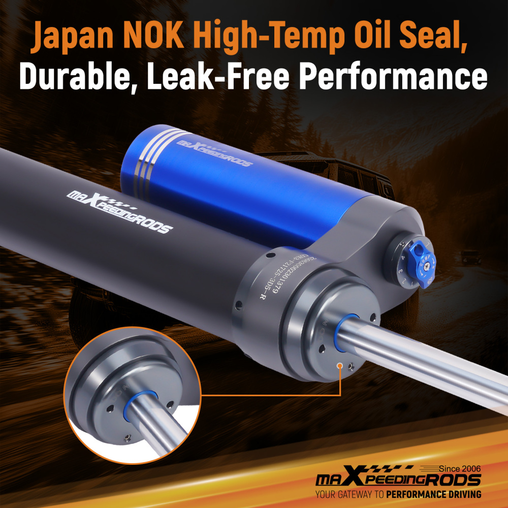 Dual Damper Adjustable Rear Shock 2-3.5 Lift compatible for Ford F250 Super Duty 17-22 4WD