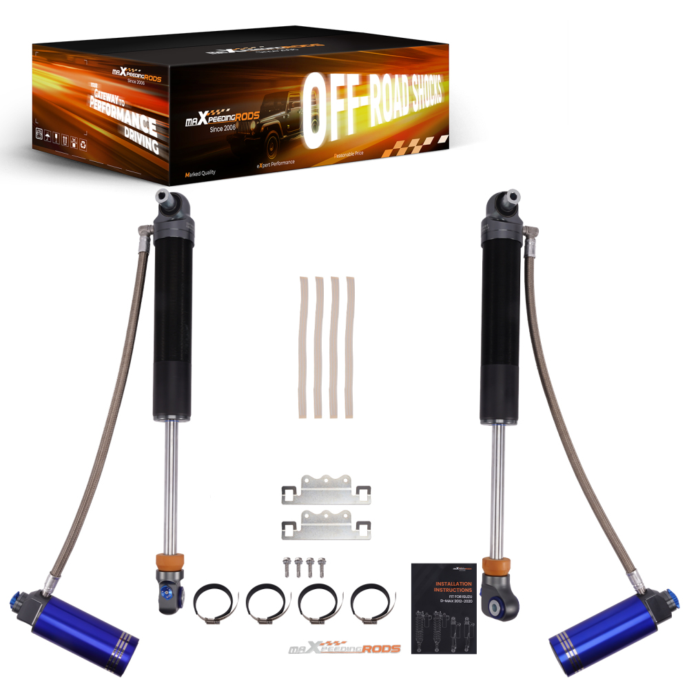 MaXpeedingrods Front Shocks Remote Reservoir 2-3 Lift compatible for Jeep Gladiator 20-23