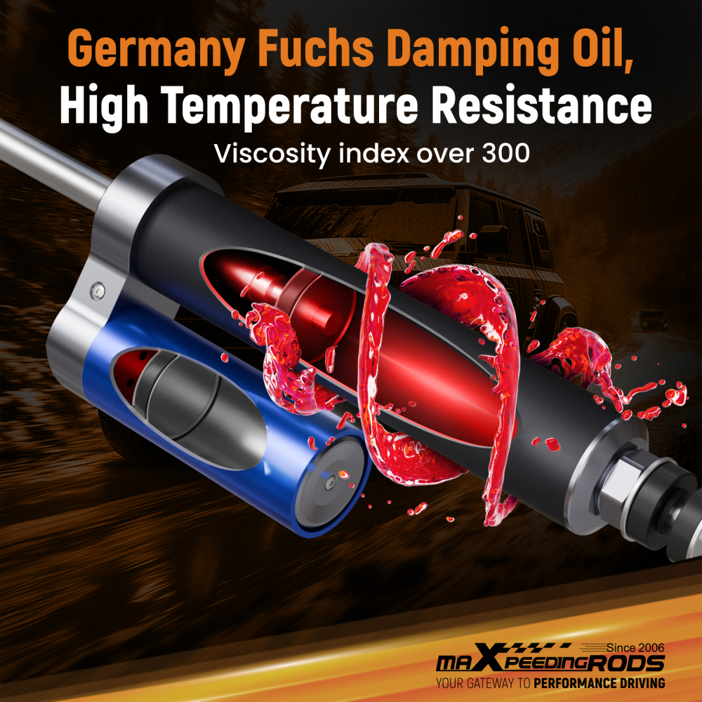 MaXpeedingrods Front Shocks Remote Reservoir 2-3 Lift compatible for Jeep Gladiator 20-23