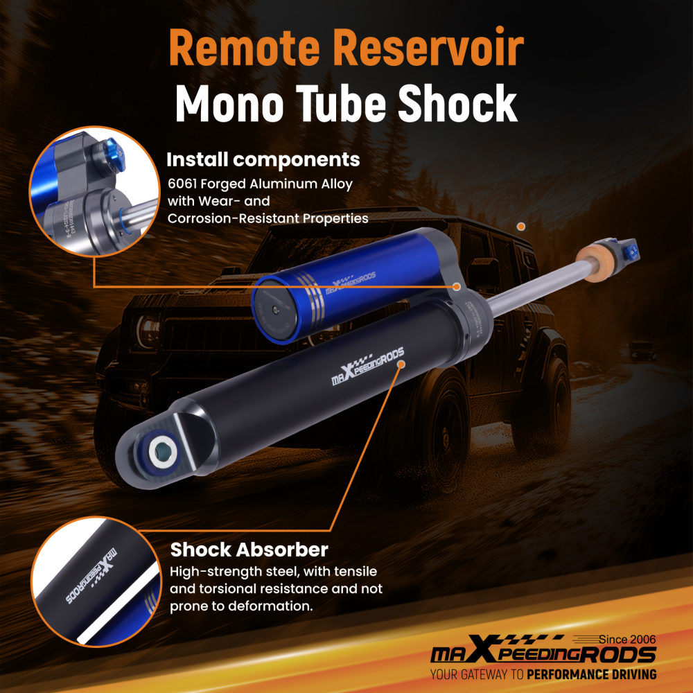 MaXpeedingrods 2PC Rear Reservoir Shocks 2-3 compatible for Jeep Gladiator 20-25