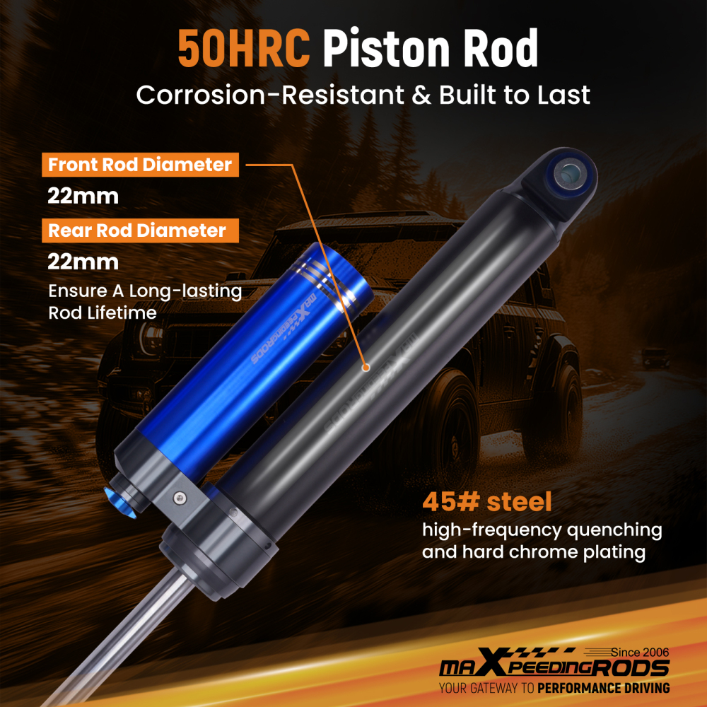 MaXpeedingrods 2PC Rear Reservoir Shocks 2-3 compatible for Jeep Gladiator 20-25