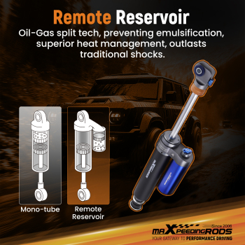 Remote Reservoir 1.5-3.5 Lift front Shocks compatible for JEEP Wrangler JK 2007-2018