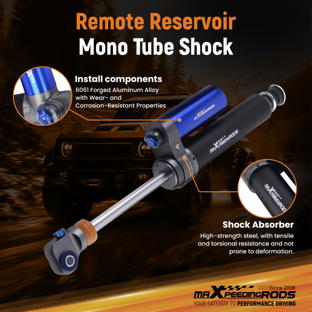 Remote Reservoir 1.5-3.5 Lift front Shocks compatible for JEEP Wrangler JK 2007-2018