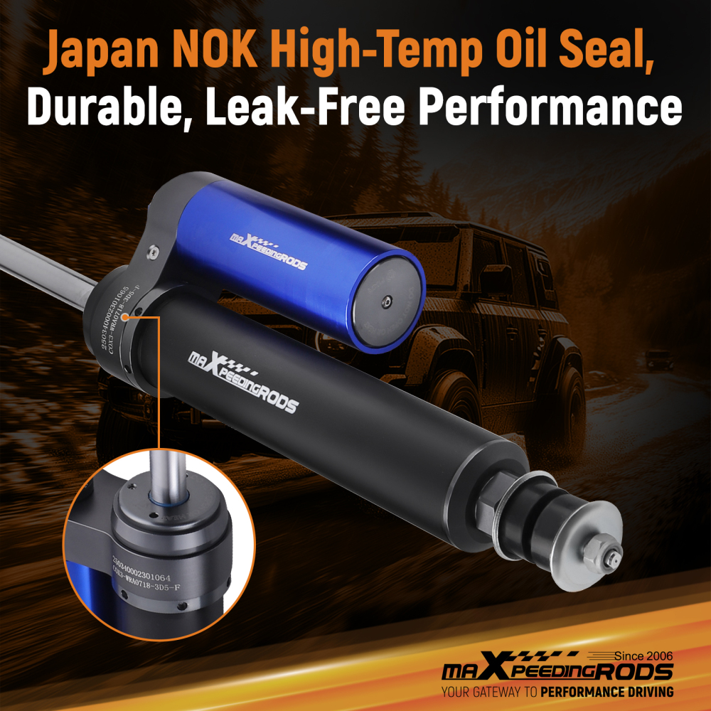 Remote Reservoir 1.5-3.5 Lift front Shocks compatible for JEEP Wrangler JK 2007-2018