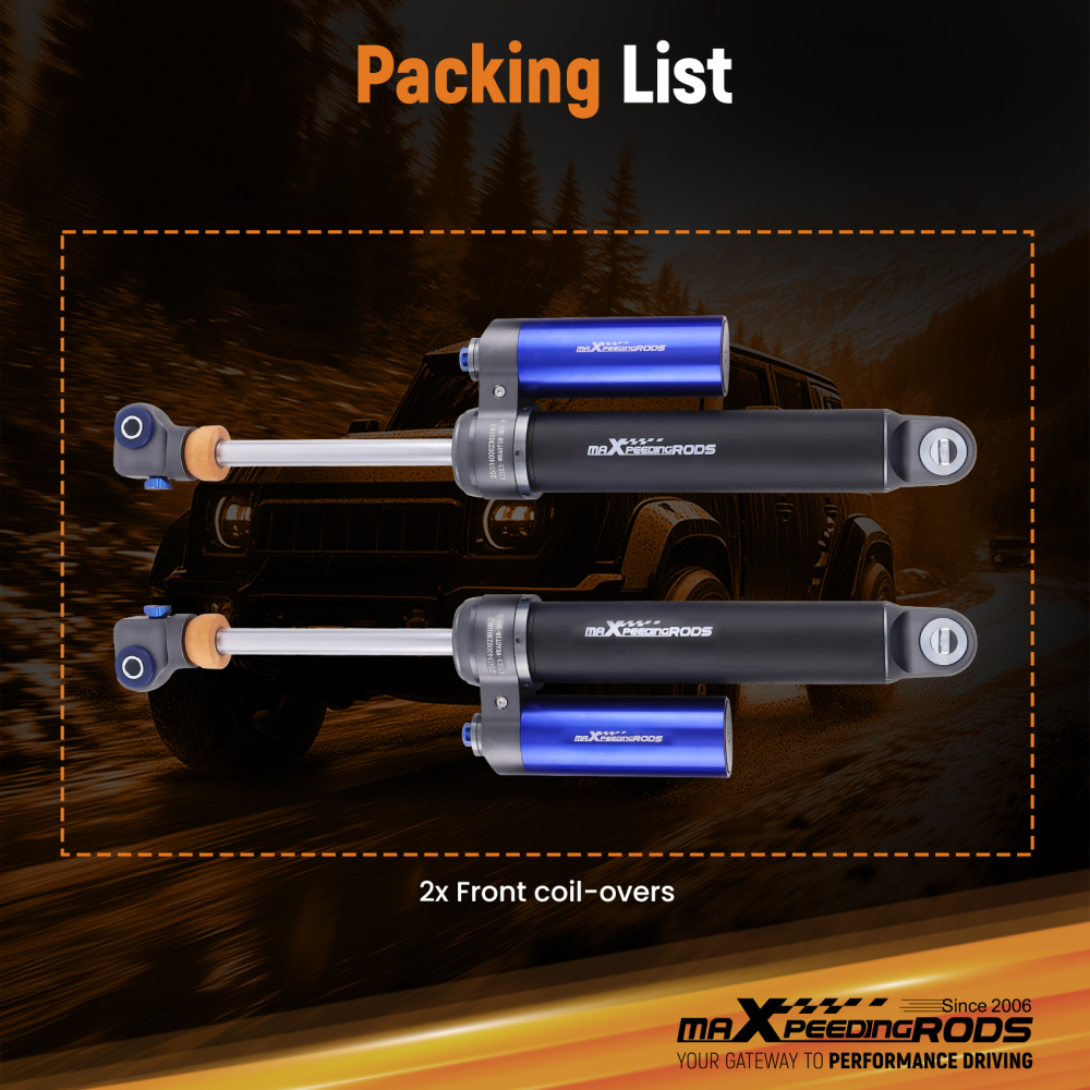MaXpeedingrods Remote Reservoir Rear Shocks compatible for JEEP Wrangler JK 07-18