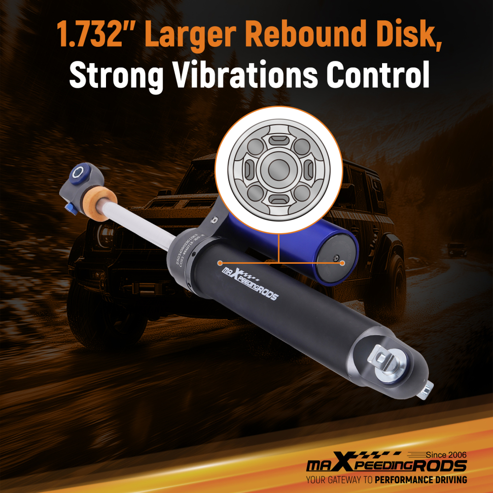 MaXpeedingrods Remote Reservoir Rear Shocks compatible for JEEP Wrangler JK 07-18