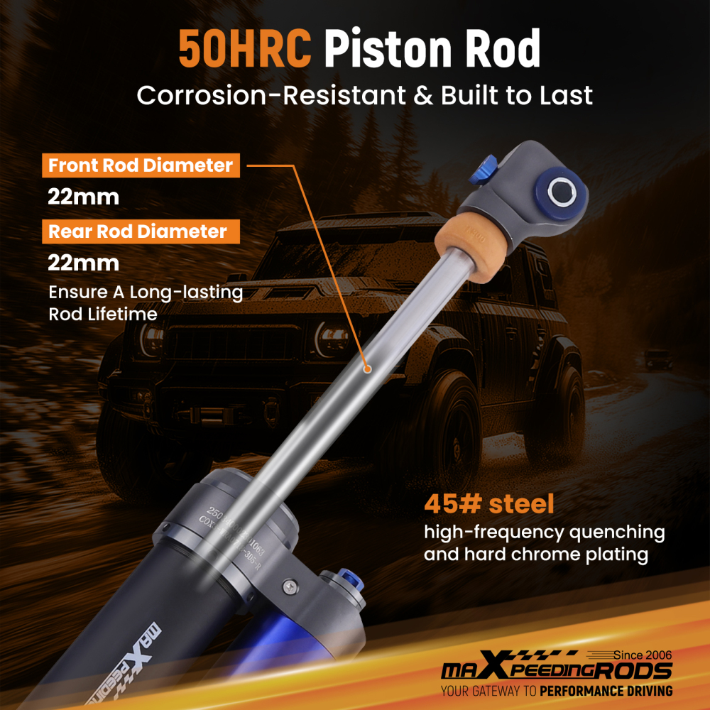 MaXpeedingrods Remote Reservoir Rear Shocks compatible for JEEP Wrangler JK 07-18