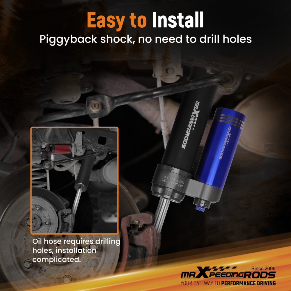 Remote Reservoir 2-3.5 Lift Rear Shocks compatible for JEEP Wrangler TJ 1997-2006