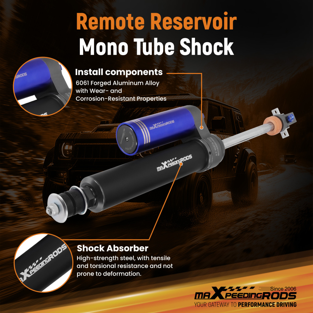 Remote Reservoir 2-3.5 Lift Rear Shocks compatible for JEEP Wrangler TJ 1997-2006