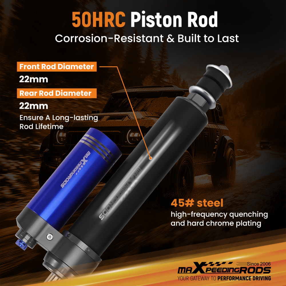 Remote Reservoir 2-3.5 Lift Rear Shocks compatible for JEEP Wrangler TJ 1997-2006