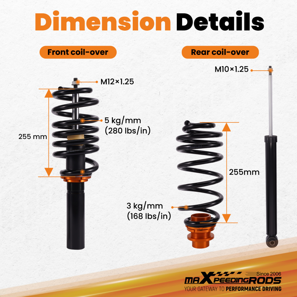 Coilovers compatible for Audi A5 S5 RS5 Quattro 2007-2016 Coupe Convertible