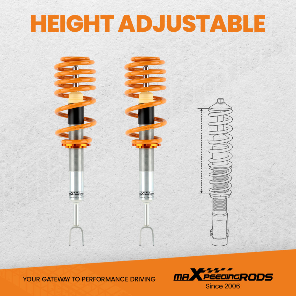 Lowering Suspension Kit Coilovers Shock Absorber compatible for Audi A4 8E B6 B7 2001-2009