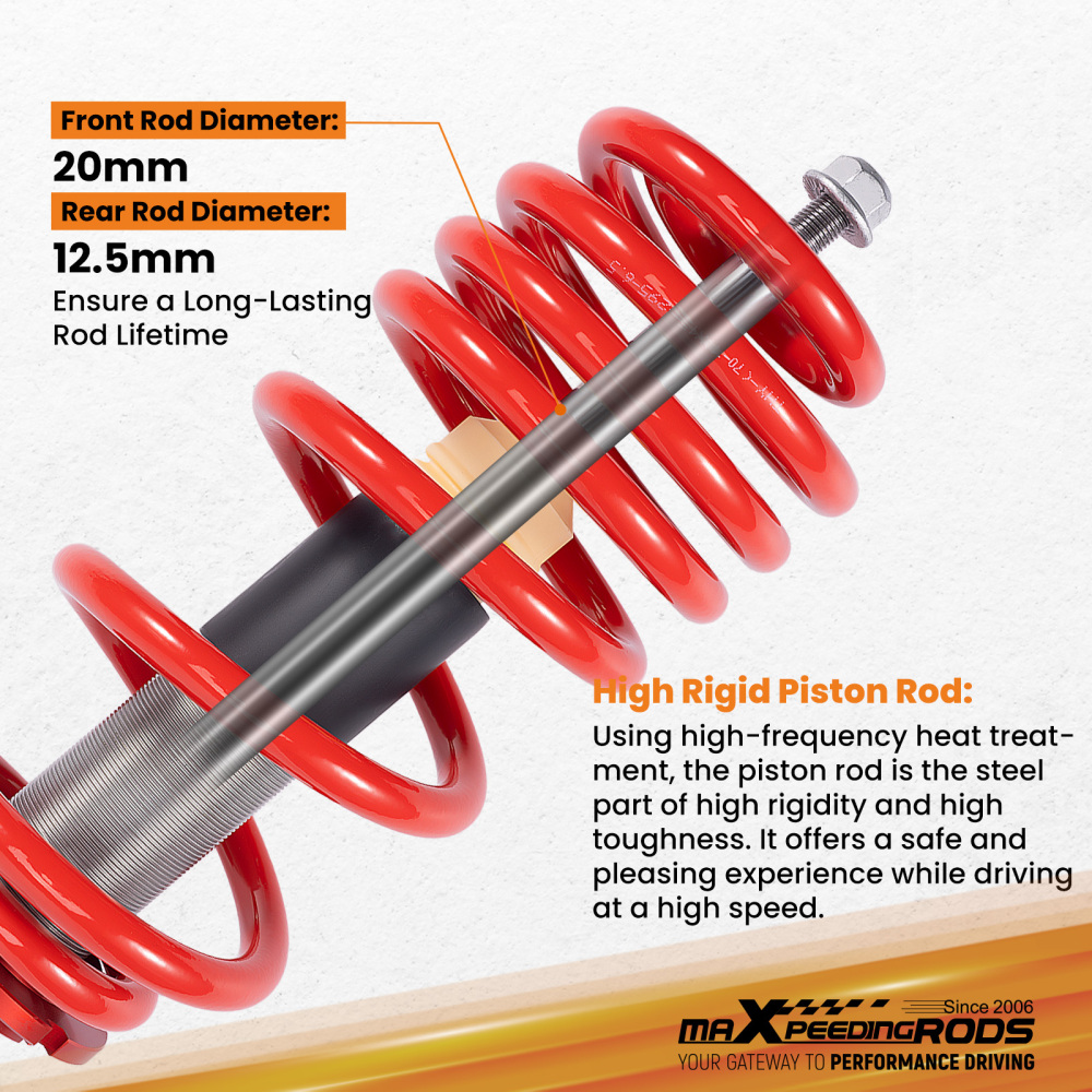 Coilovers Shock Absorber compatible for Audi A4 Avant 8E5 8E2 B6 8ED 8EC B7 8E 2000-2008