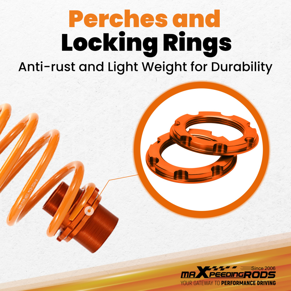 Coilover compatible for Bmw E30 Series 3 Adjustable Suspension Coilovers Lowering Kit 51mm