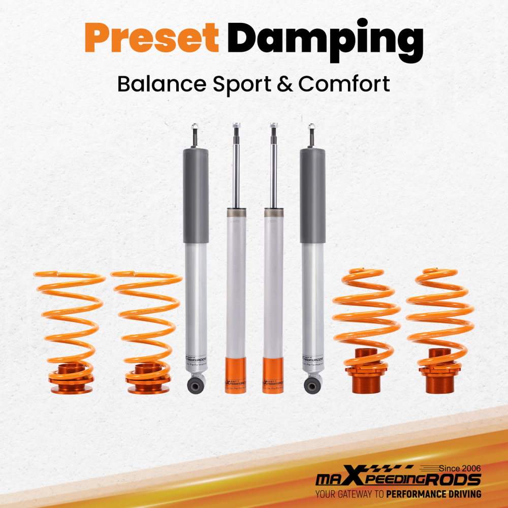 Coilover compatible for Bmw E30 Series 3 Adjustable Suspension Coilovers Lowering Kit 51mm