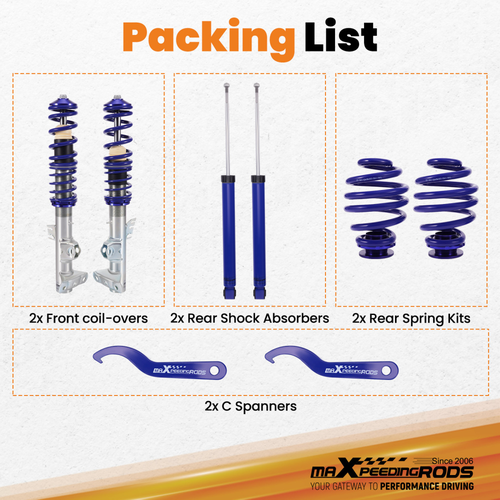 Coilovers compatible for BMW E36 3 Series 316i 318is 320i 323i 325i 328i M3 318tds 325tds