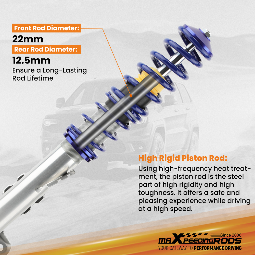 Combinés Filetés compatible pour BMW E36 Compact Réglable Suspension nouvelle Coilover NEUFkit dabaissement