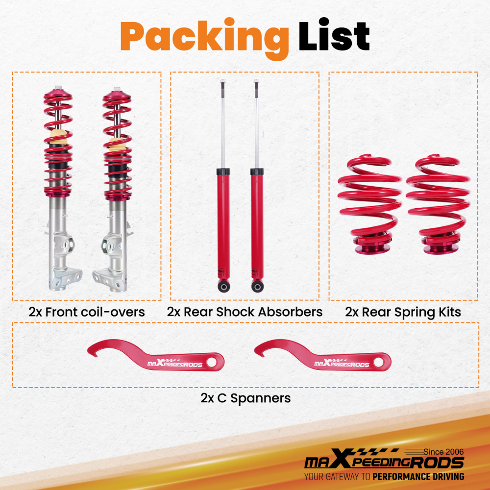Adjustable Suspension Ammortizzatori compatibile per BMW 3er E36 M3 323 320 325 Coilovers Lowering Kit