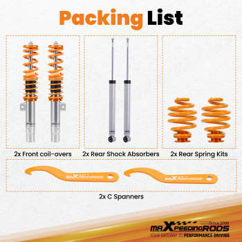 Compatible for BMW 3 Series E46 316i / 318i / 323i Spring Strut Coilovers Lowering Kit