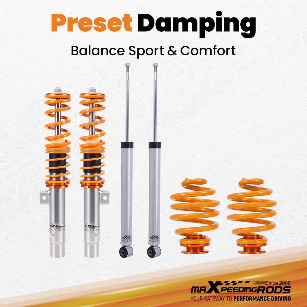 Compatible for BMW E46 3 Series 320i 330i M3 98-06 Street Coilover Suspension 
