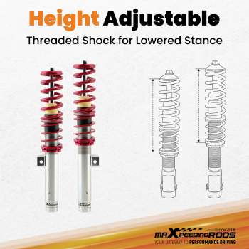 Amostisseur Suspension Kit Combiné Fileté Compatible pour bmw 3 série E46 Coupe Saloon NEUFkit dabaissement